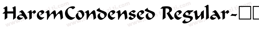 HaremCondensed Regular字体转换